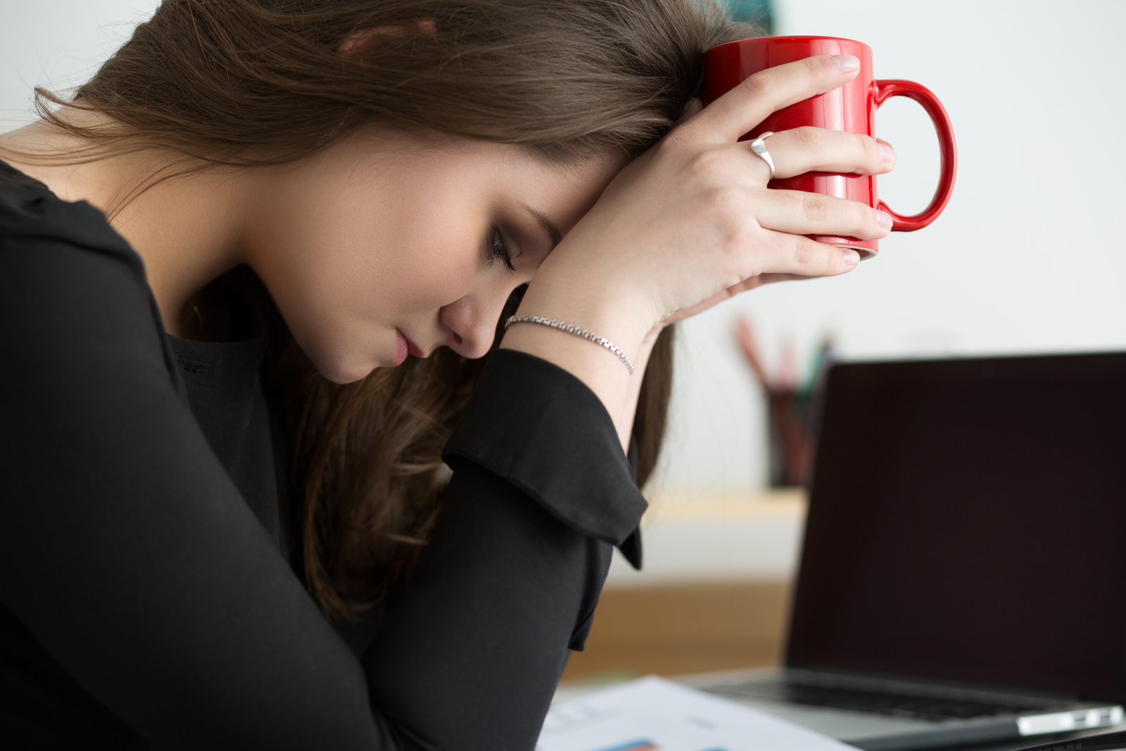 woman having negative thoughts about self