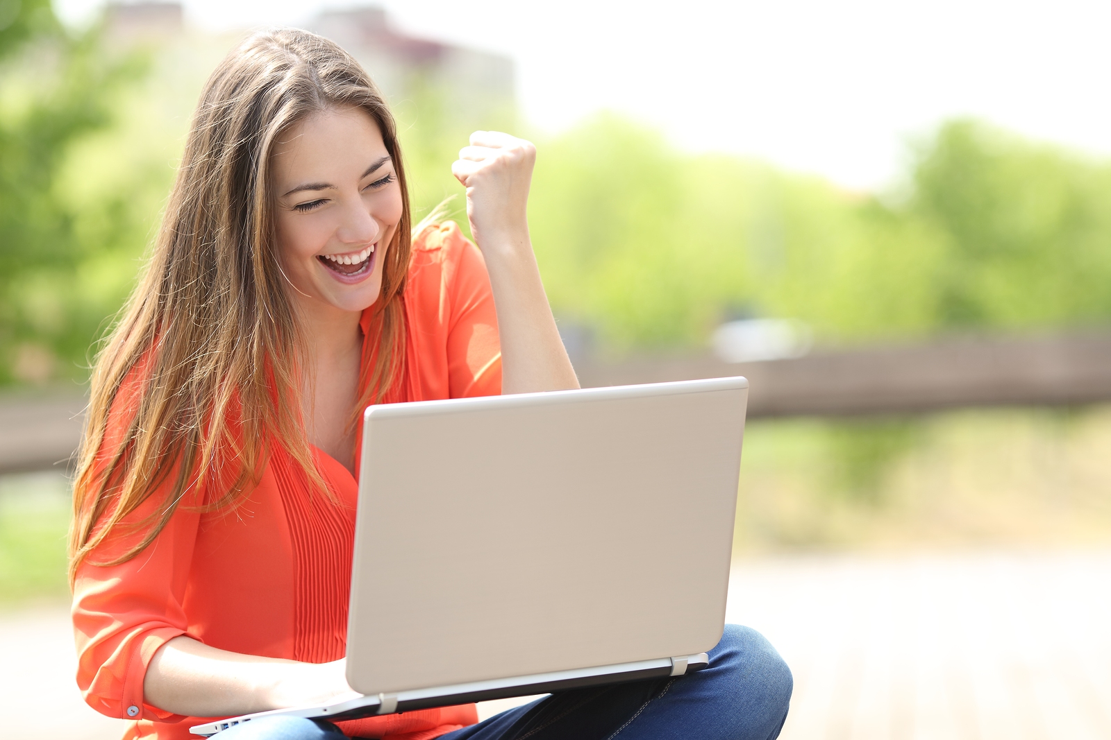 woman cheering, celebrate small victories