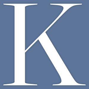 Kendr'a favicon- large K with blue background