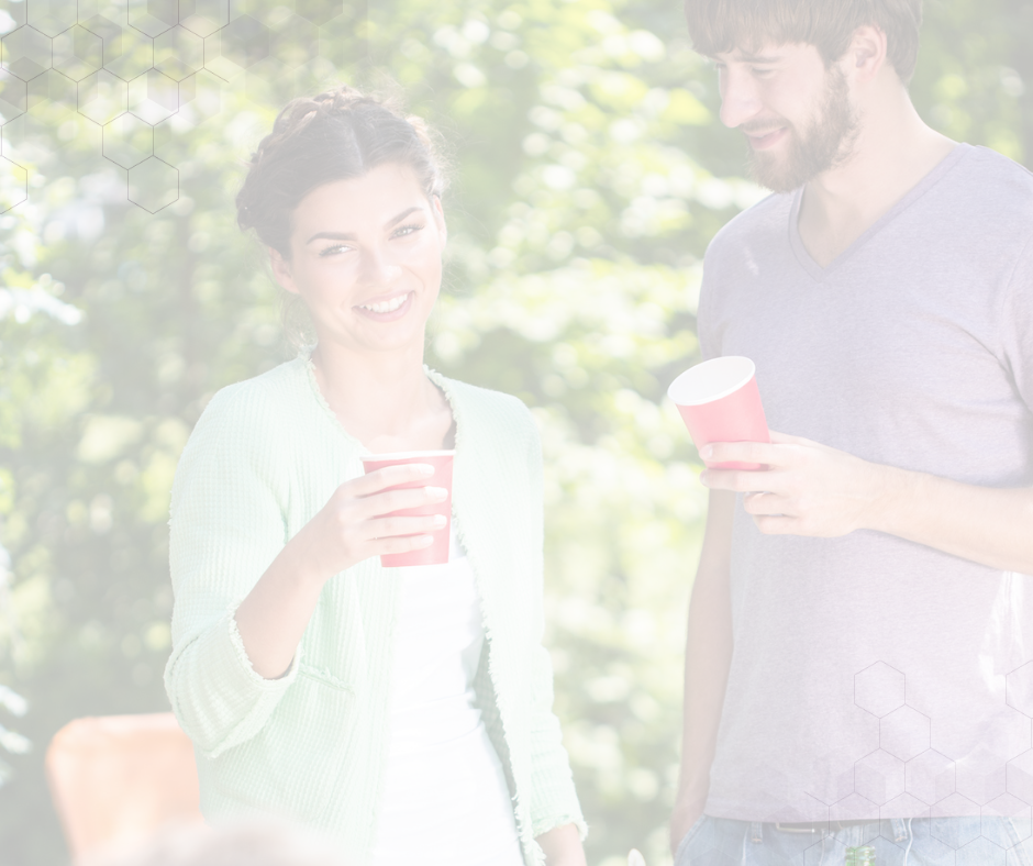 young couple looking at each other